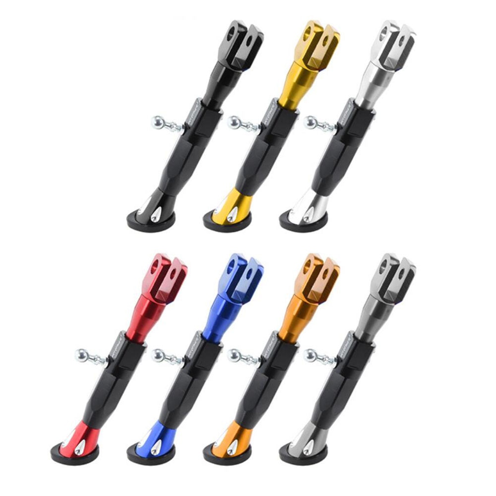 Pata de cabra para motocicleta, soporte de pie modificado CNC de aleación de aluminio, altura ajustable, 22-25CM