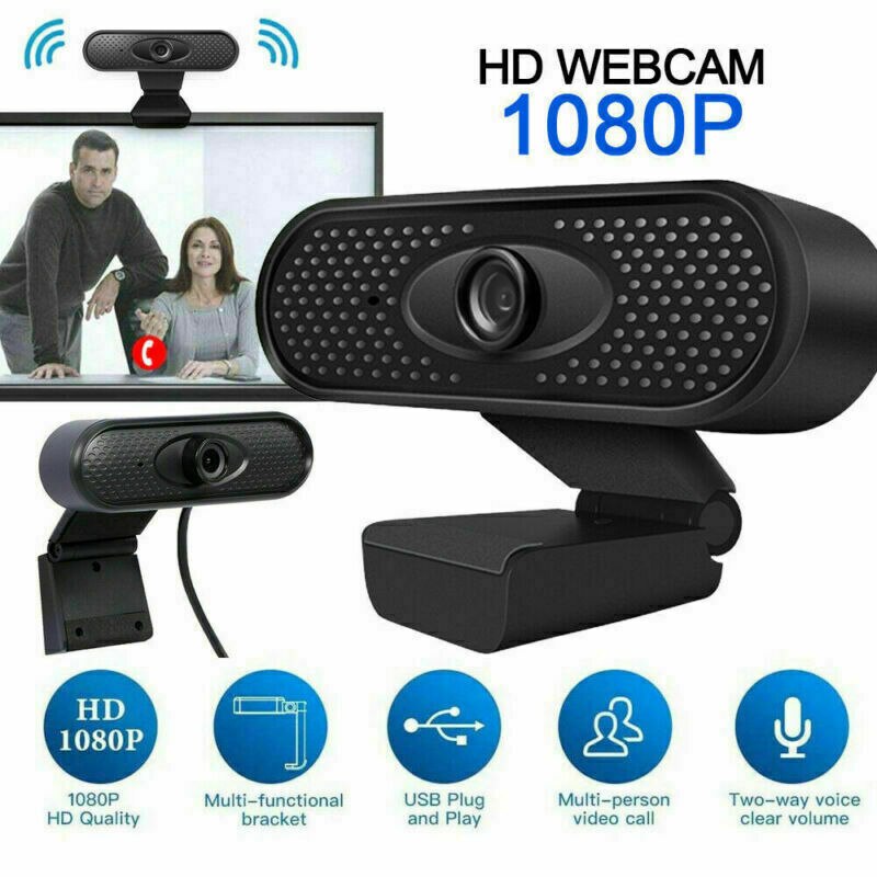 Full HD 1080P Webcam USB PC Computer Camera with Microphone Driver-free Video Webcam for Online Teaching Live Broadcast