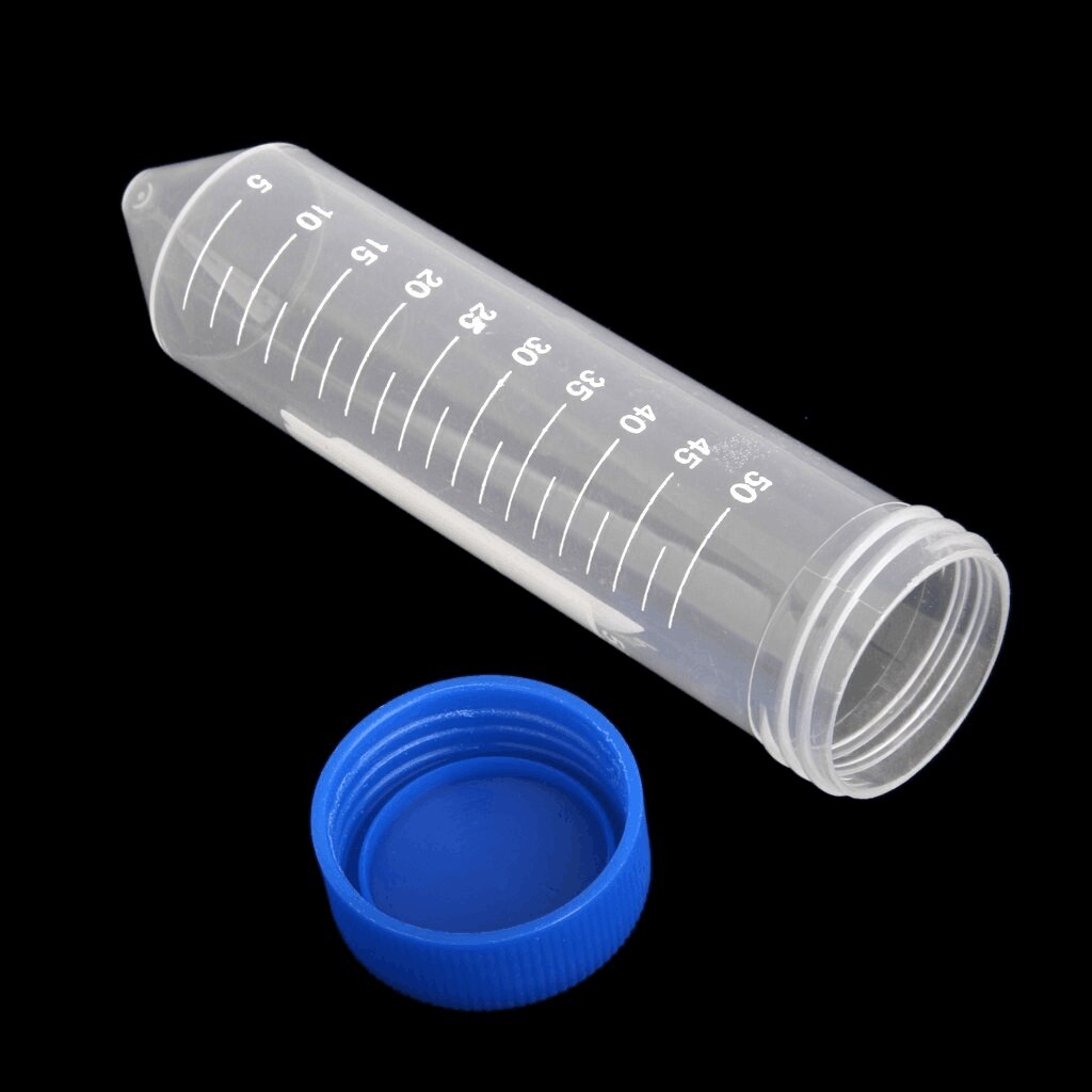 Tubo de centrífuga de plástico, contenedor de prueba de laboratorio, 50Ml, 50 unidades