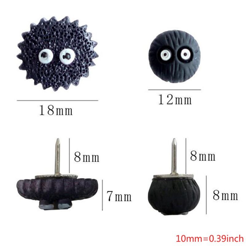 20PCS Thumbtack Decorative Thumb Tacks Pushpin Cute Three-dimensional Push Pins Stationery Office Binding Supplies Pin