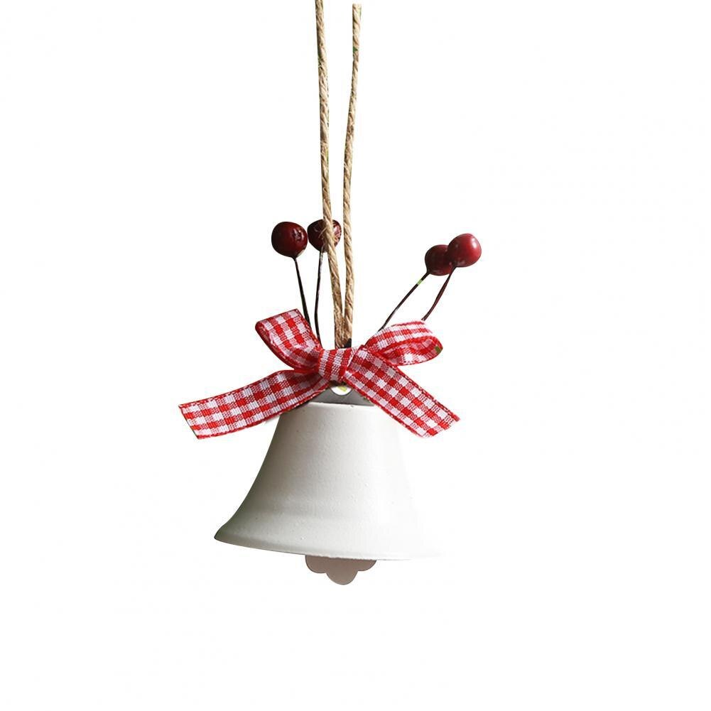 Cute Bell Ornament Sturdy Shatterproof Bell Hanging Bell Tree Decor for Indoor Christmas Bell: White 2