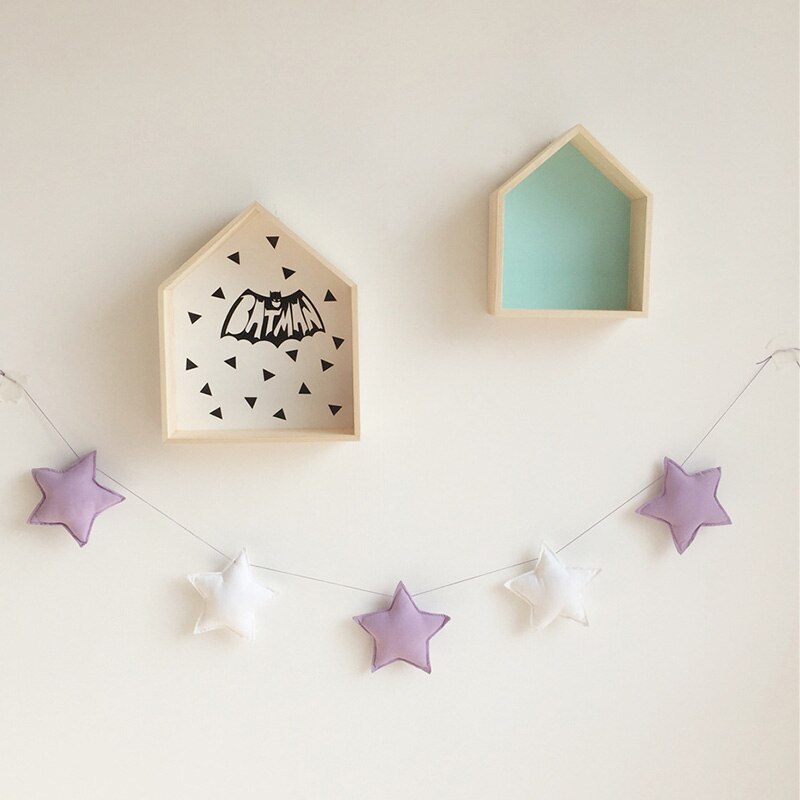 Cloth Star Baby Decoration Room Star Wall Hanging Baby Room Decor INS Photography Props Decor For Tent Crib Baby Stuff Newborns: Color 4