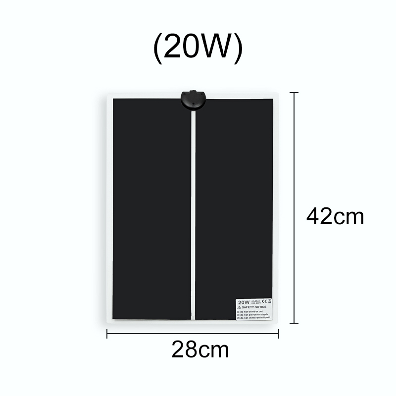 Tapete de aquecimento para répteis, para animais de estimação, controlador de temperatura ajustável, acessórios de répteis, esteira de calor de fazenda, 5-35w: 20W