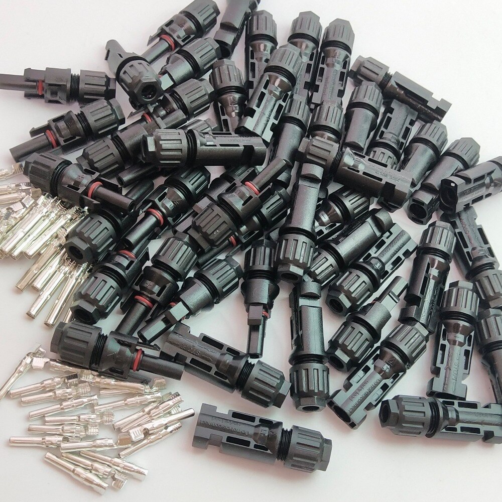 100 Pairs/lot Solar Connectors Solar Panel Connector 30A 1000V Male Female IP67 for solar cable