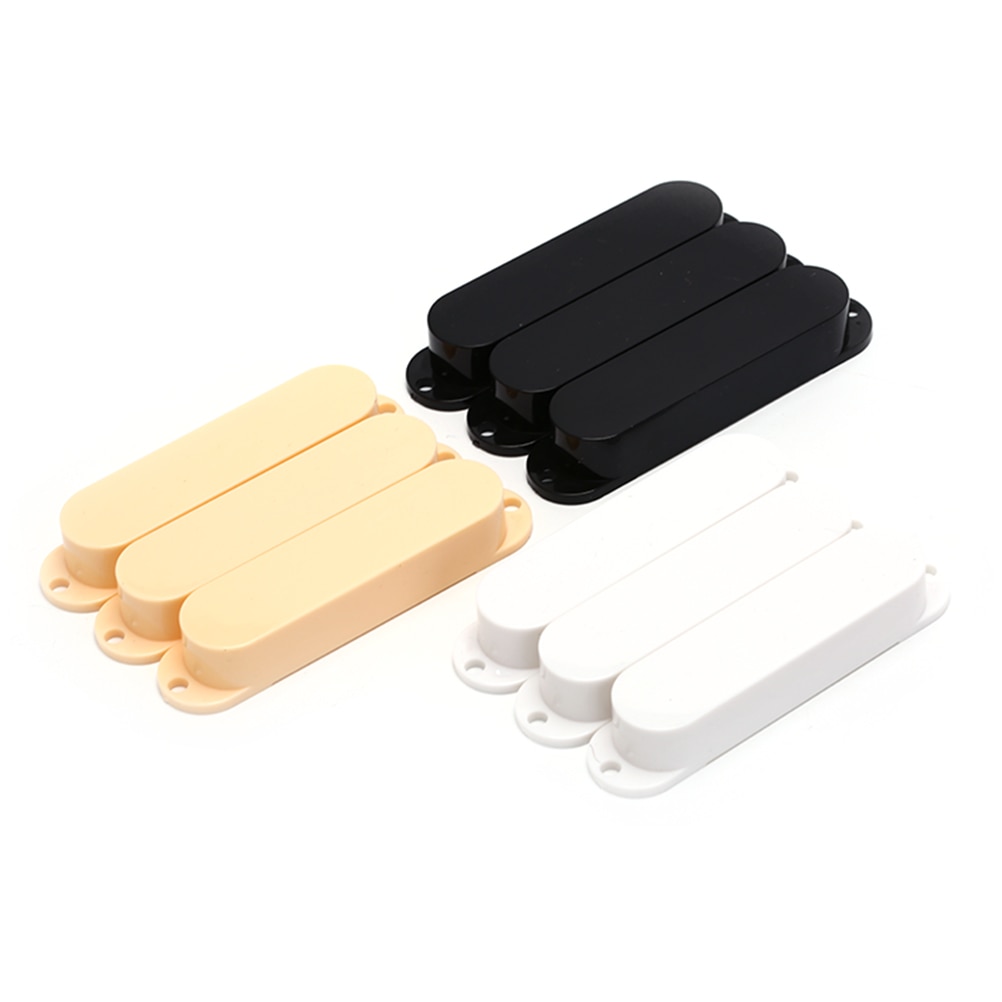 Voor Strat Elektrische Gitaar Zwart Wit Geel Gesloten Plastic Single Coil Gitaar Pickup Covers