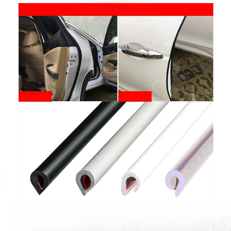 Protectores de borde de protección de puerta de coche Universal tipo 5m, tira de moldura de estilo embellecedor, Protector de arañazos de goma para coche