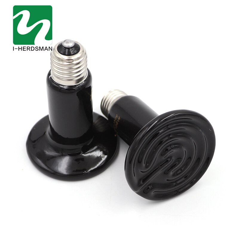 Kæledyrsvarmelampe keramisk emitter varmepære 25w/50w/75w/100w/150w/200w mini infrarød varmelampe til krybdyrslangeskildpadder