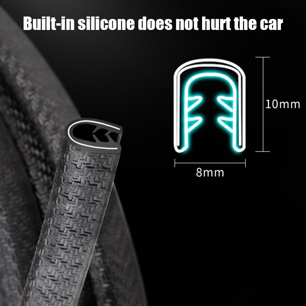 5M Auto Deur Bescherming Strips Ingebouwde Stalen Schijf Auto Anti Collision Strip Auto Deur Edge Scratch Protector Bumper Afdichting guard