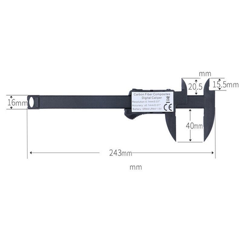 150mm Electronic Digital 6 Inch Plastic Vernier Caliper Gauge Micrometer Calipers Measuring Instrument