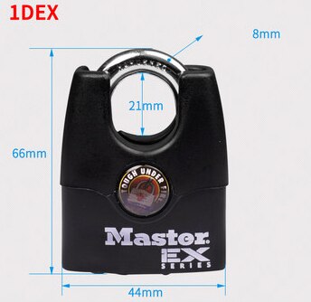 Master Lock Hangslot deurslot Raam Anti-diefstal Professionele Sloten picks Waterdichte U type Magazijn Rvs lockerslot: 1DEX