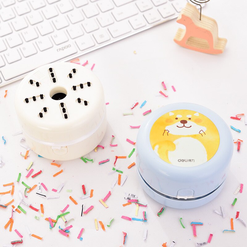 Kawaii Mini Desktop Vacuum Cleaner Cute Electronic Stationery for Eraser Cleaning Detritus Keyboard