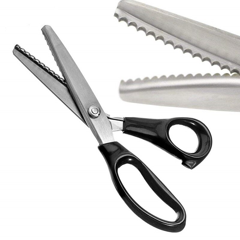 Rvs Kartelschaar Steel Professionele Ambachten Dressmaking Zig Zag Cut Schaar Naaien Schaar Stof