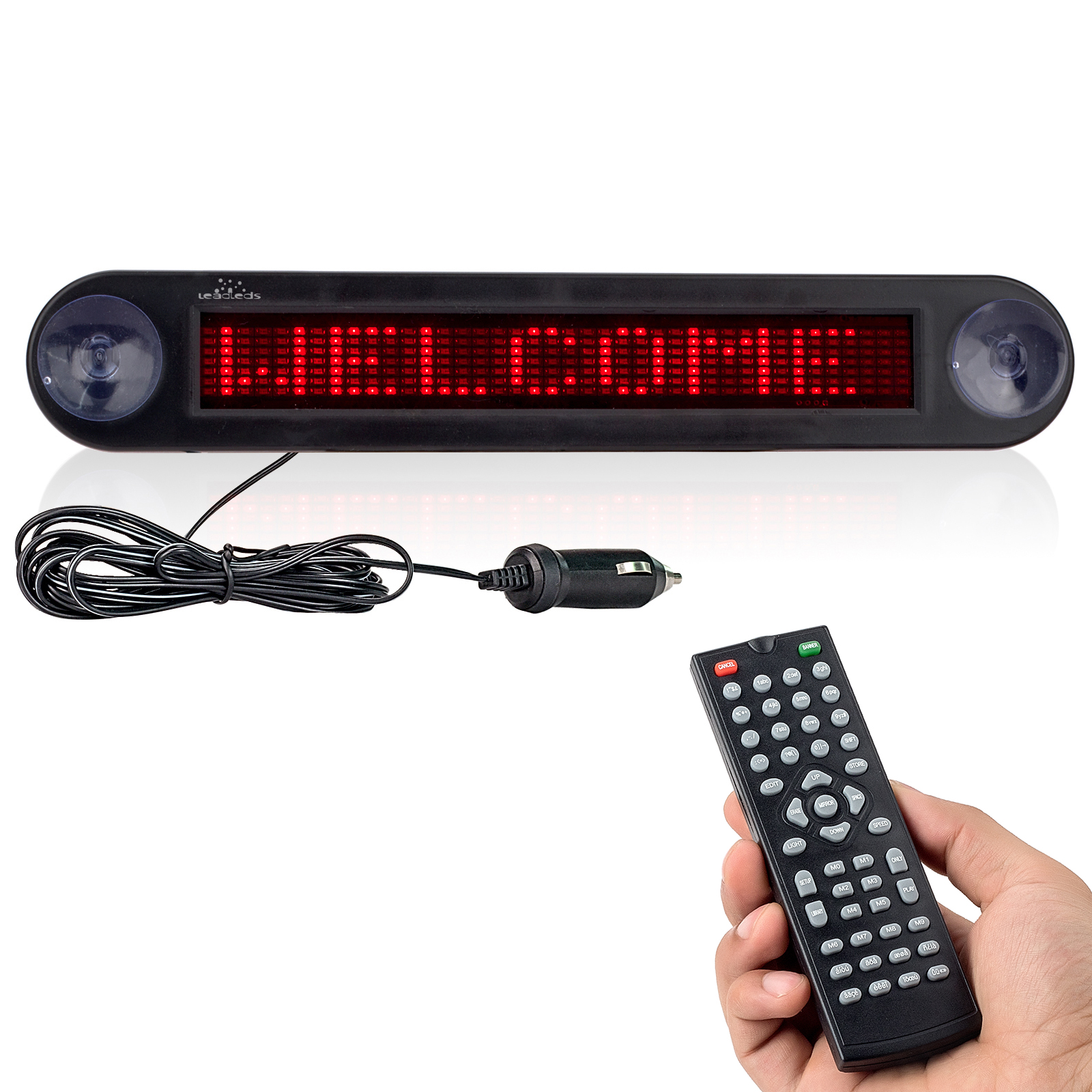 12v Car LED Sign Programmable Message Scrolling Moving Display Scrolling LED Message Display Board for Car Window