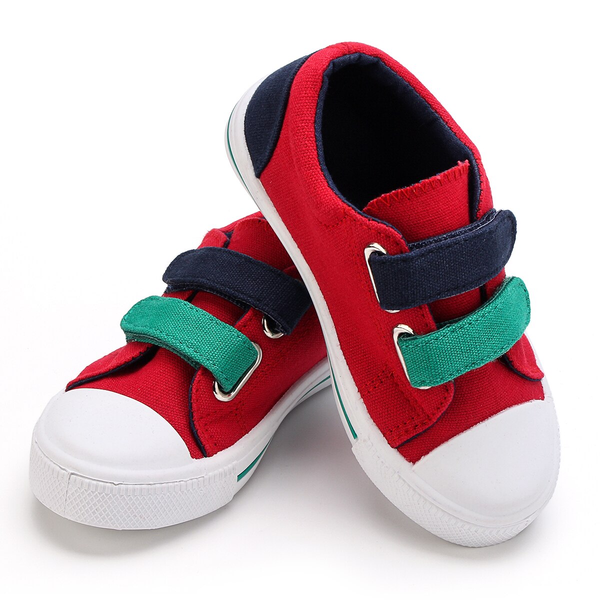 Kushyshoo peutersneakers kinderen meisjes zachte sportschoenen rode dubbele haak kinderschoenen jongens sneakers canvas schoenen kinderen: 6