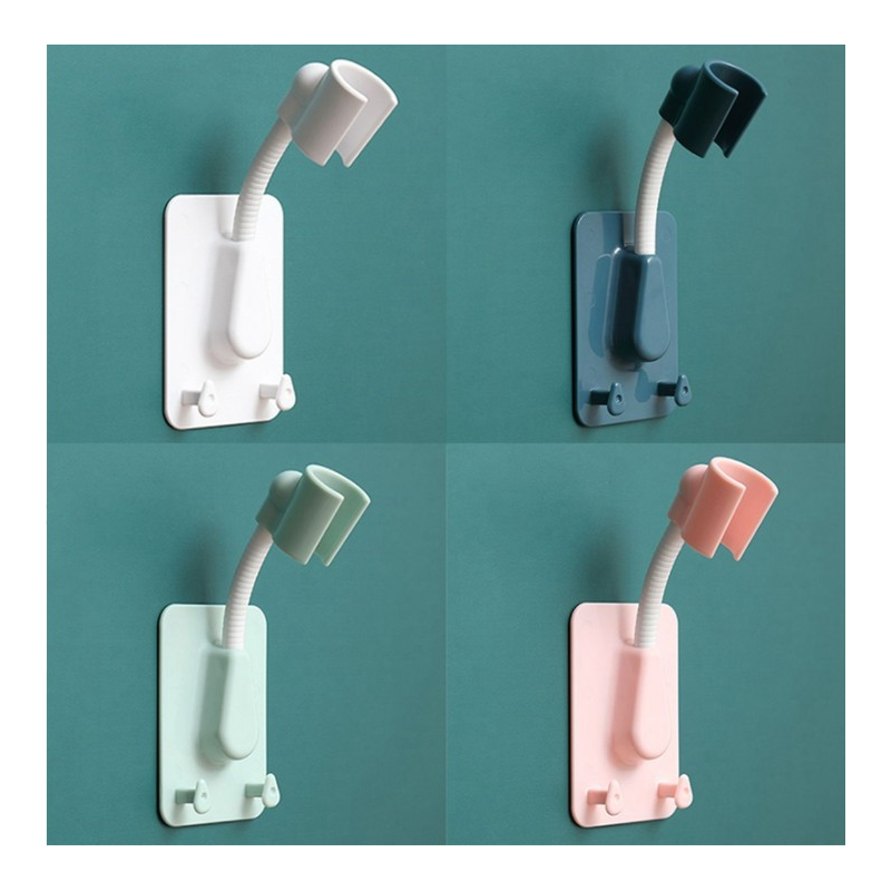 Universal Adjustable Shower Bracket Holder Color Plastic Shower Head Stand Holder Wall-Sticky Bath Rack Batheroom Holder