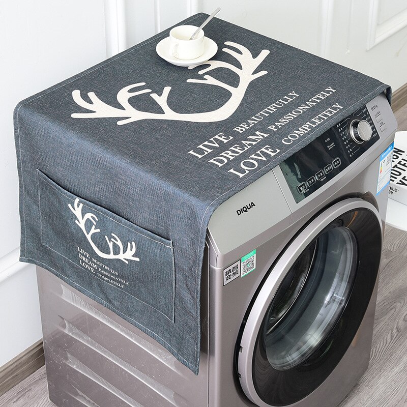 Cover Grace Linnen Wasmachine Deksel Koelkast Stofkap Automatische Wasmachine Covers Home Organisatie En Opslag: 8