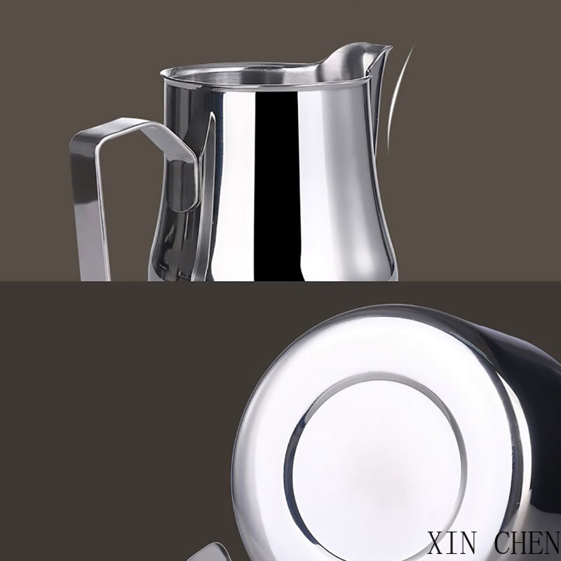350-750ml Milk Frothing Pitcher, Stainless Steel Milk Jugs With Rounded Spout Kitchen tool coffee milk froth pot