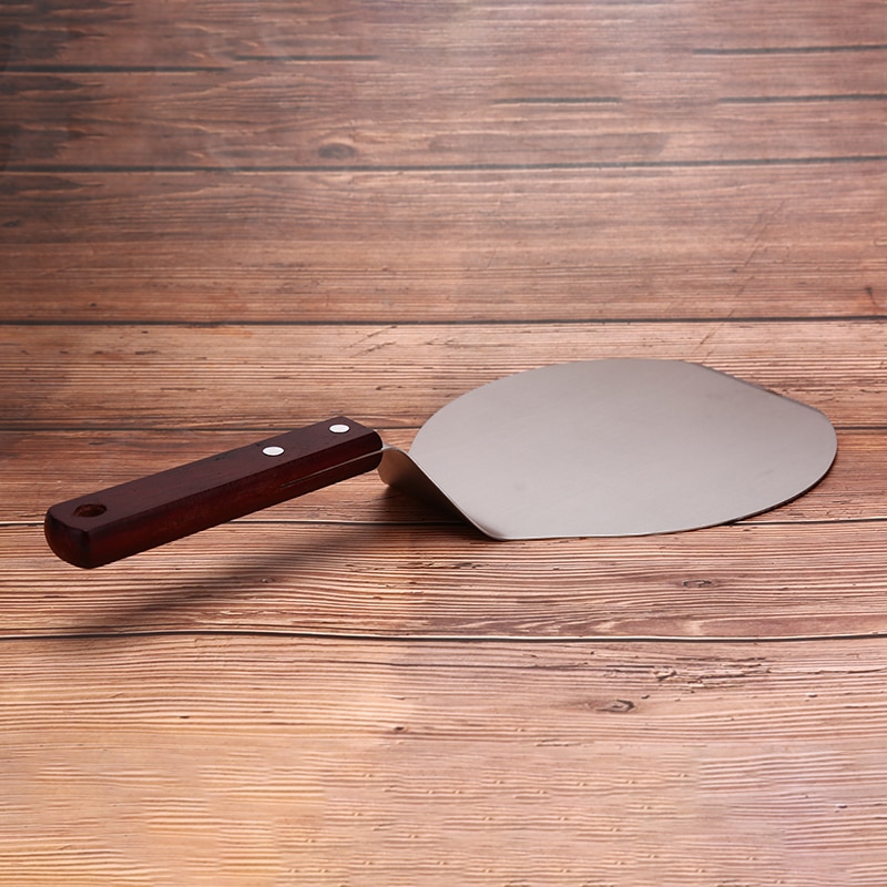 1 stykke rustfritt stål anti-scaldingspatula kake pizzaer spade kjøkken tilbehør pizza bakervarer