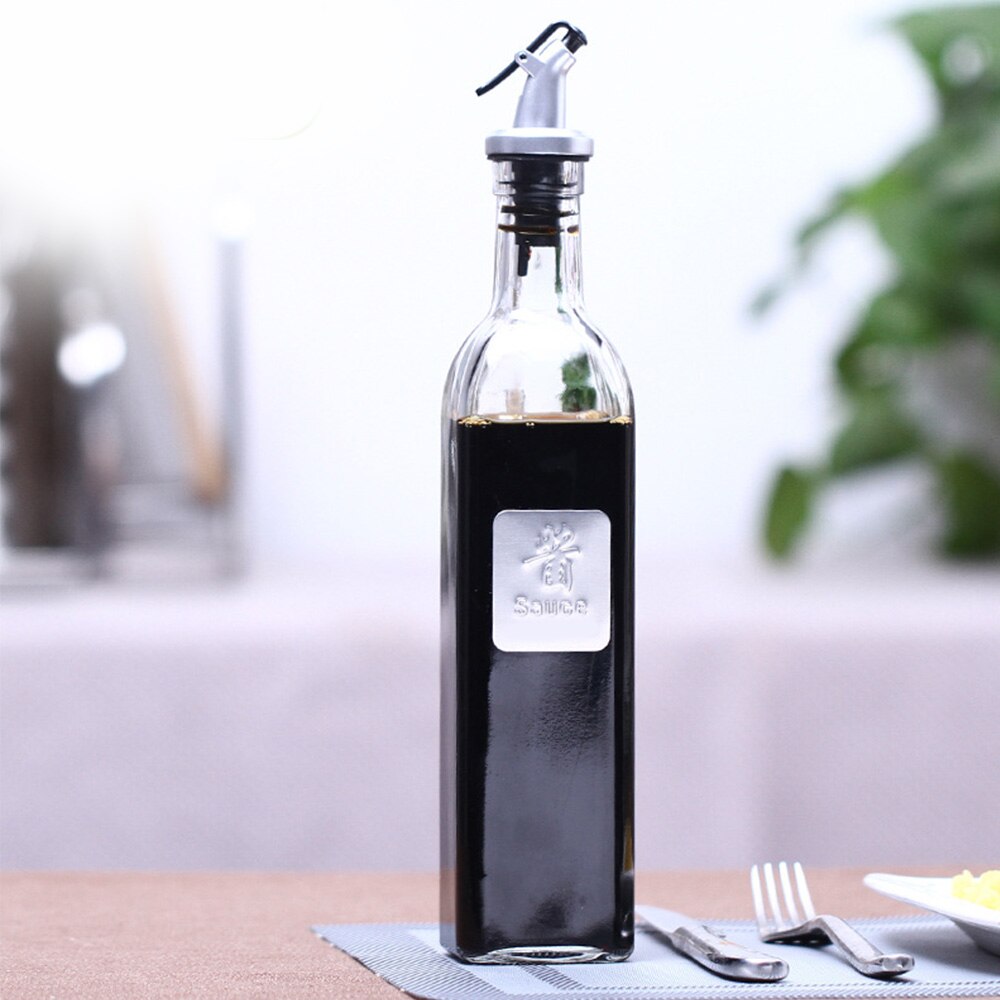 Soledi 500ml glass olje sprøyte bar produkt flytende beholder oljeflaske matlaging vin eddik oppbevaringsflasker kjøkkenutstyr