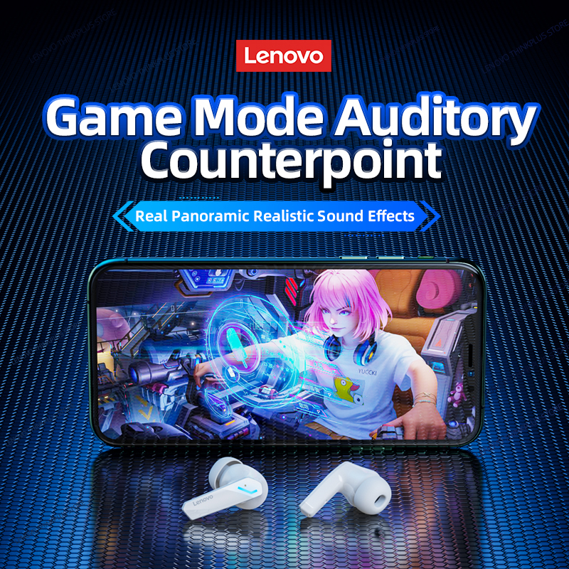 Original Lenovo GM2 Pro 5,3 auriculares inalámbricos Bluetooth auriculares de baja latencia llamada HD modo Dual auriculares para juegos con micrófono