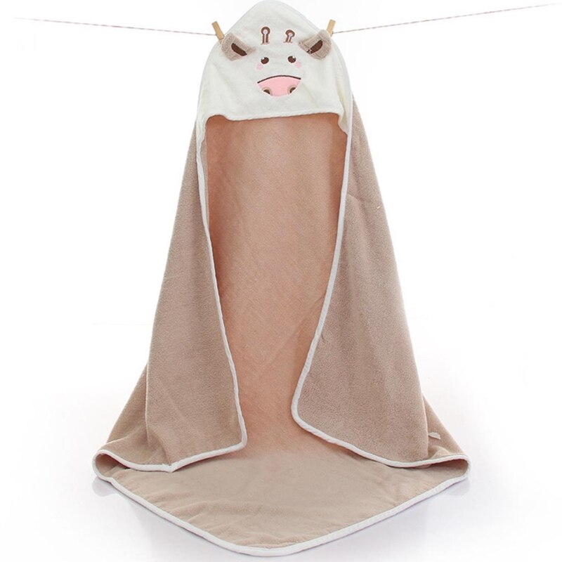 Peignoir à capuche en forme de vache pour bébé, serviette de bain, Cape, Poncho enveloppant, dessin animé, pour enfants en bas âge: GY