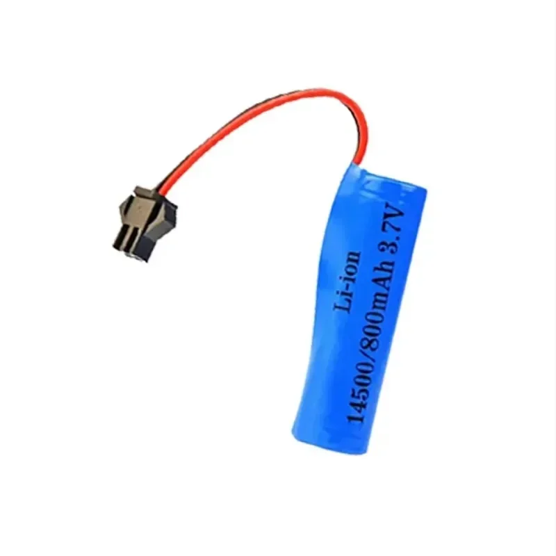3.7V 800mah 14500 AA Batteria ricaricabile per giocattoli telecomandati Elicottero auto Treno Moto Batterie per auto giocattolo con spina SM