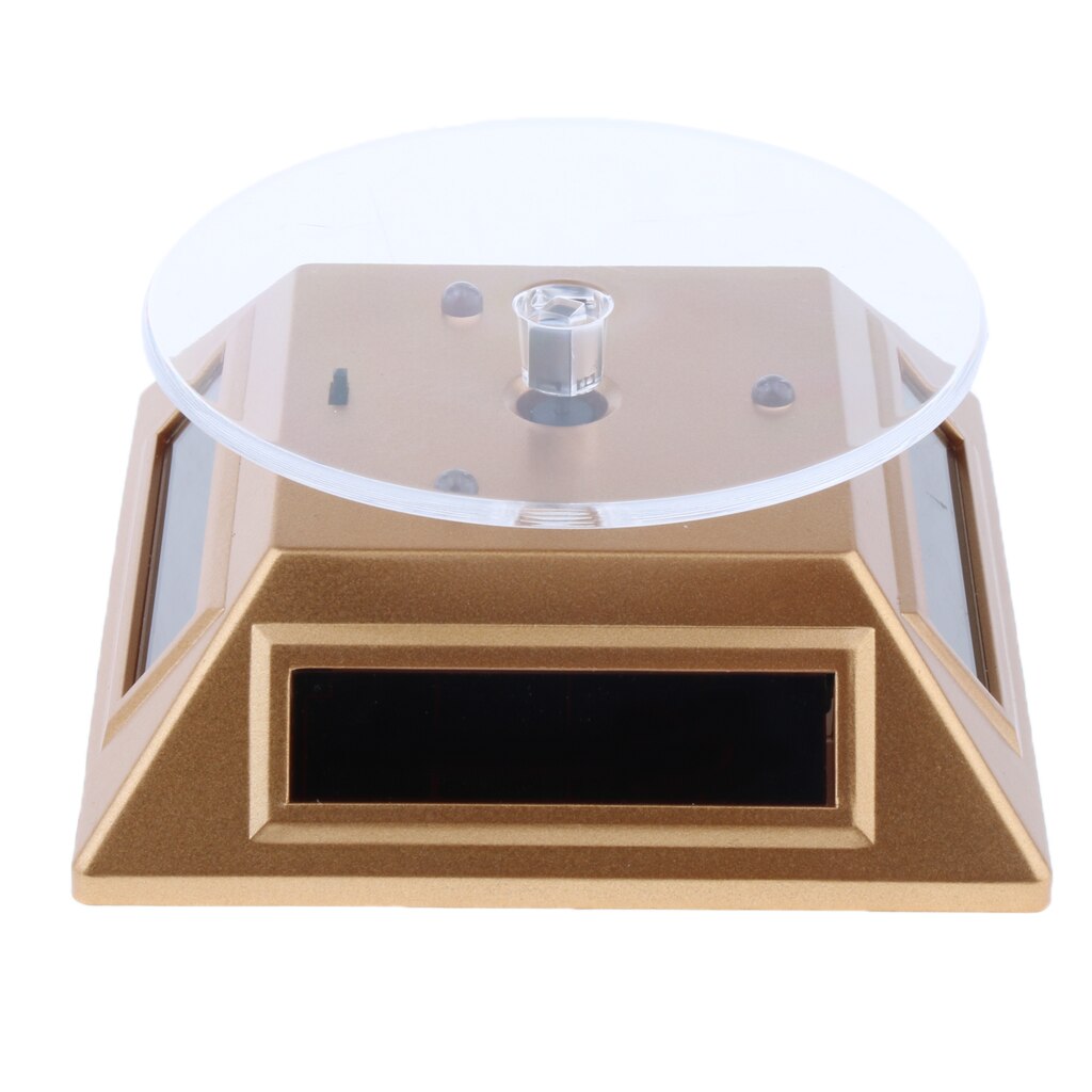 Solar Powered Rotating Rotary Phone Jewelry Display Plate Stand Turn Table Jewelry Packaging for Displaying Watches Jewelries