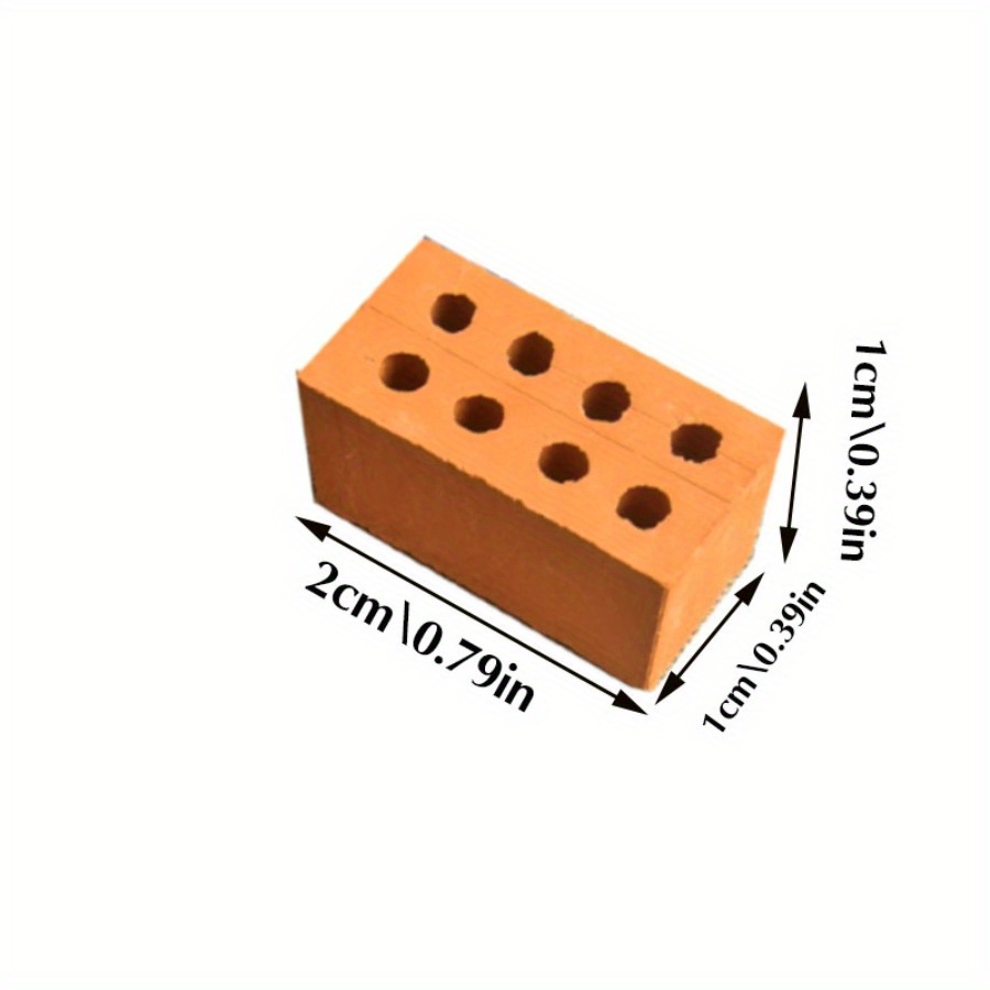 50\100 stuks Mini Bakstenen Miniatuur Ambachten Kunstmatige Handgemaakte Layout Decoratie Klei Zandbak Muur - Handgemaakte Mason DIY Huisgebouwd