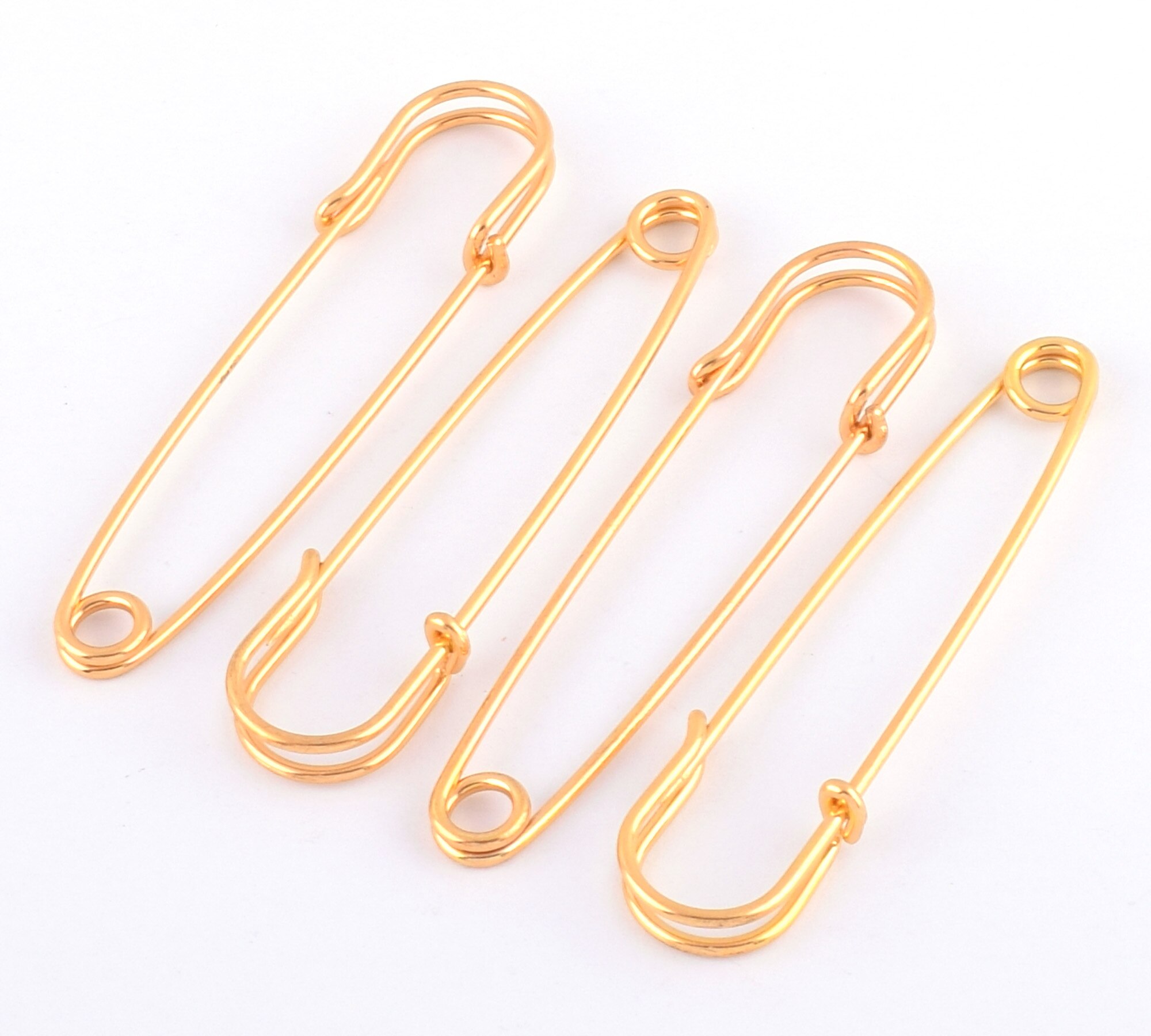 8pcs 76mm Light gold Safety pins Larger Safety Pins Metal Safety Pins Kilt Pins Broochs letter Bar Pins Apparel Accessories DIY