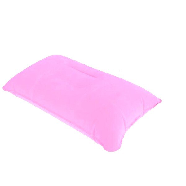 5 Kleuren Draagbare Opblaasbare Reiskussen Lucht Kussen Dubbelzijdig Massaal Kussen Kamp Strand Auto Vliegtuig Hotel Head Rest Slaap: pink