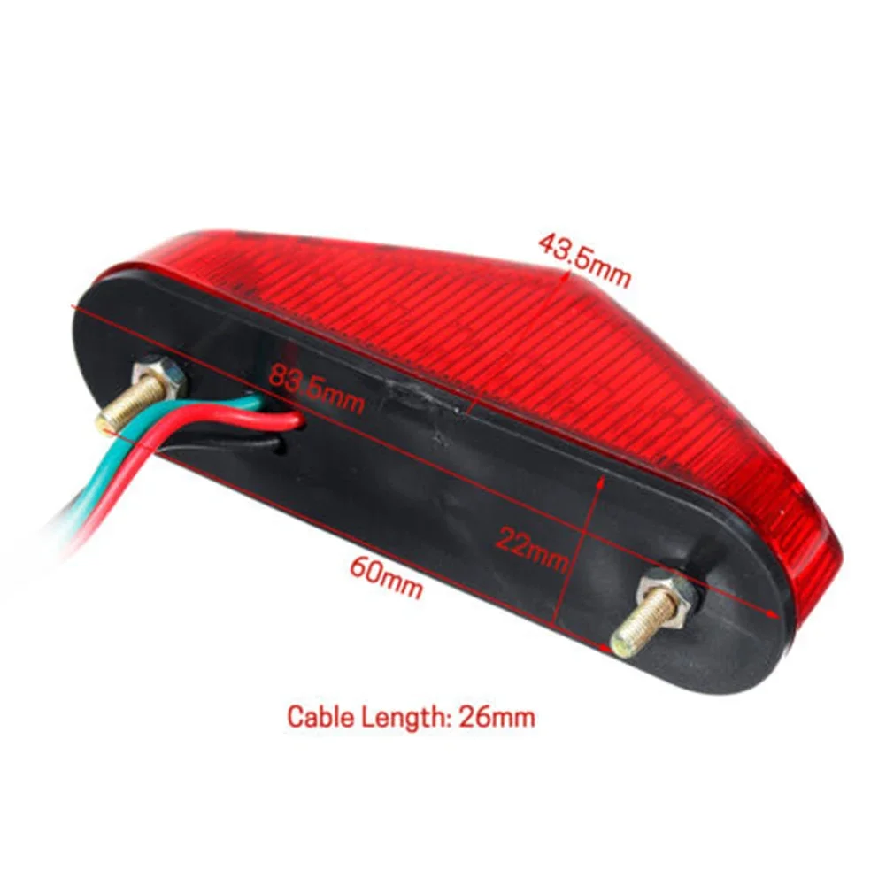 Car 26Cm White Red Black Motorcycle Motorbike Headlight Taillight Rear Stopping Light Indicadores DRL Para Motos De Cross
