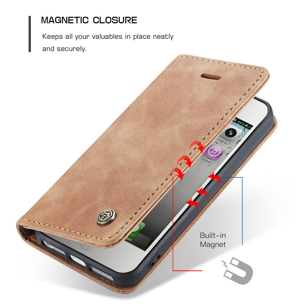 Magnetic Flip Leather Phone Case For iPhone 5 5S SE Capa Credit Card Slot Wallet Cover For iPhone 5S Funda