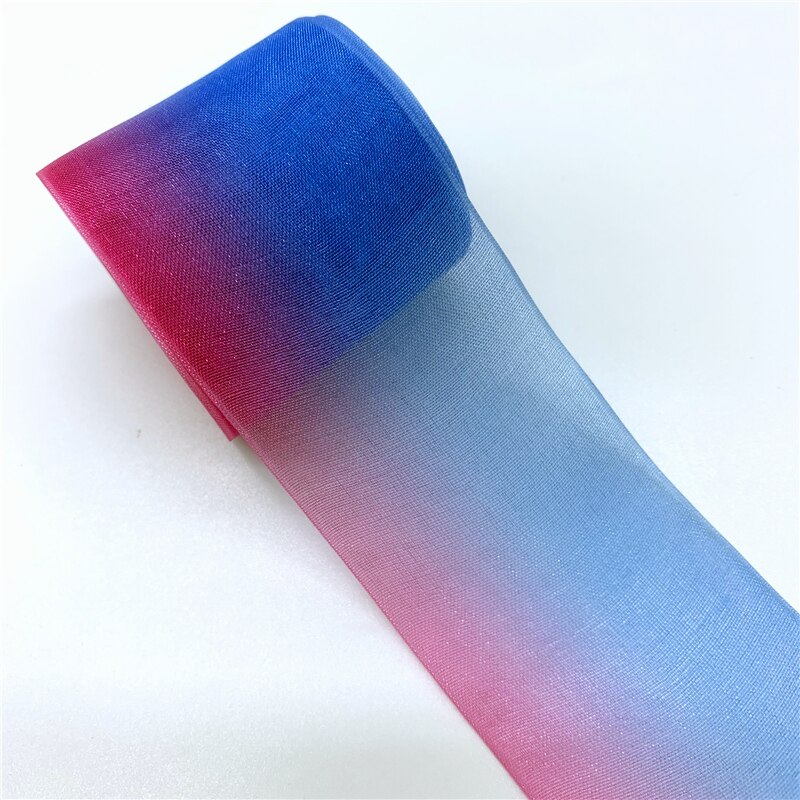 5 Yards/Lot 38mm Kerst Lint Organza Regenboog Lint Handgemaakte Boog Voor Bruiloft Kerst Decoratie DIY Wikkelen Ambachten: 04