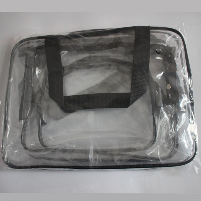 Ruputin 3 stuks/set transparante dames cosmetische tas pvc reisorganizer tas rits make-up tas badkamer waterdichte waszakken