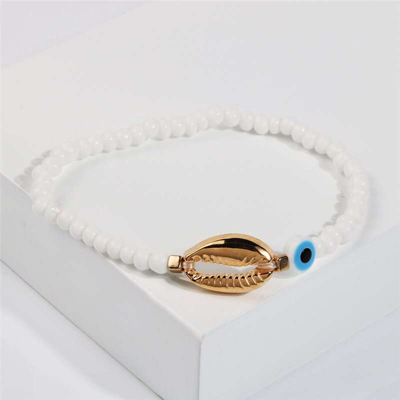 Oro Evil Eye Braccialetto braccialetti Boho per le donne dell'occhio diabolico Borda il Braccialetto di Amicizia Regalo Fatto A Mano Per le donne: B7818