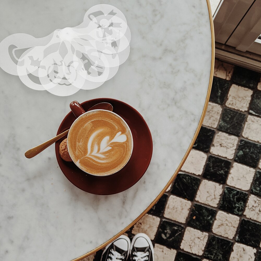 32 stuks melkschuim latte diy koffie cappuccino print model sjabloon voor café keuken bar