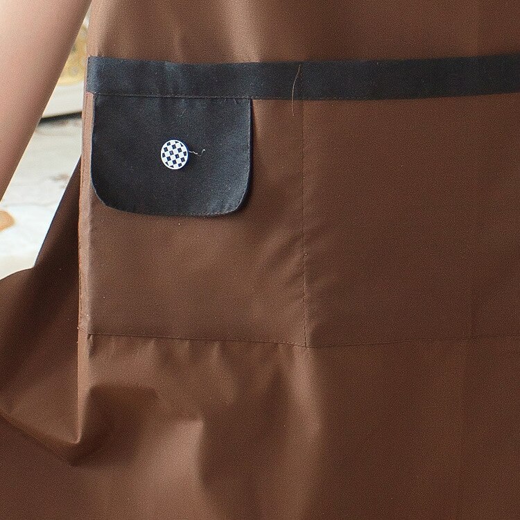 Delantal de uniforme ajustable de poliéster a prueba de agua con 2 bolsillos, Kit de peluquería, herramienta de peluquería para Chef, camarero, herramienta de cocina