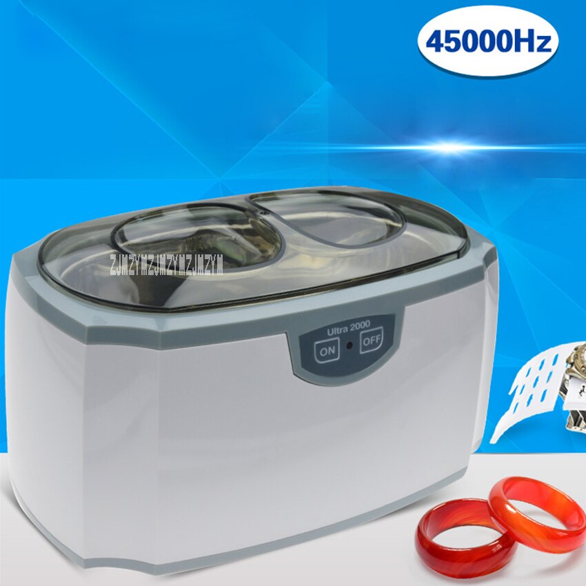 Portable Ultrasonic Cleaning Machine D-2000 Glasses Cleaning Machine Glasses Watch Small Items Cleaners 420ml 220V-240V 35W