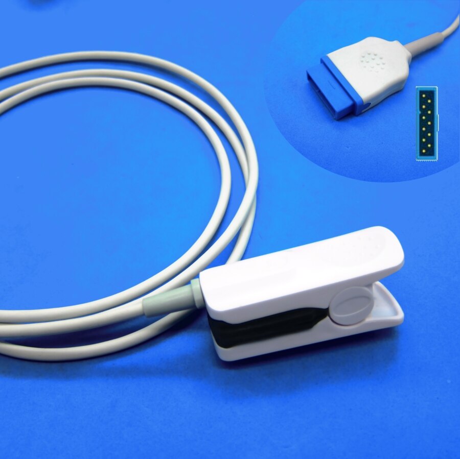 Long cable AWT adult finger clip spo2 sensor for GE dash2500 dash1800 nellcor oximax patient monitor: Adult MR Finger Clip