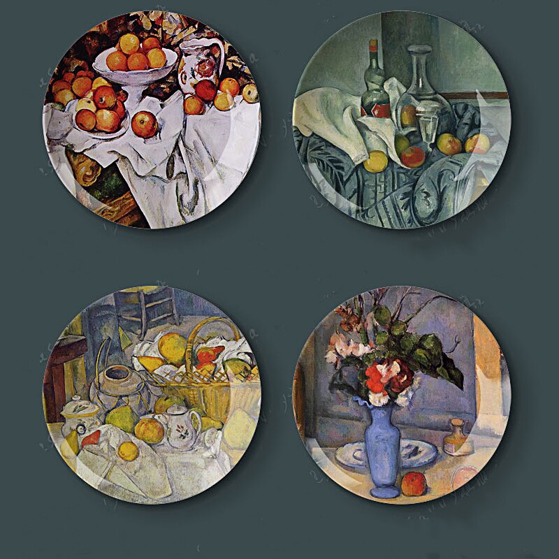 8 "Inch 20.5Cm Diameter Paul Cezanne Schilderen Porselein Decoratieve Thuis Hal Muur Opknoping Plaat Arts Disc