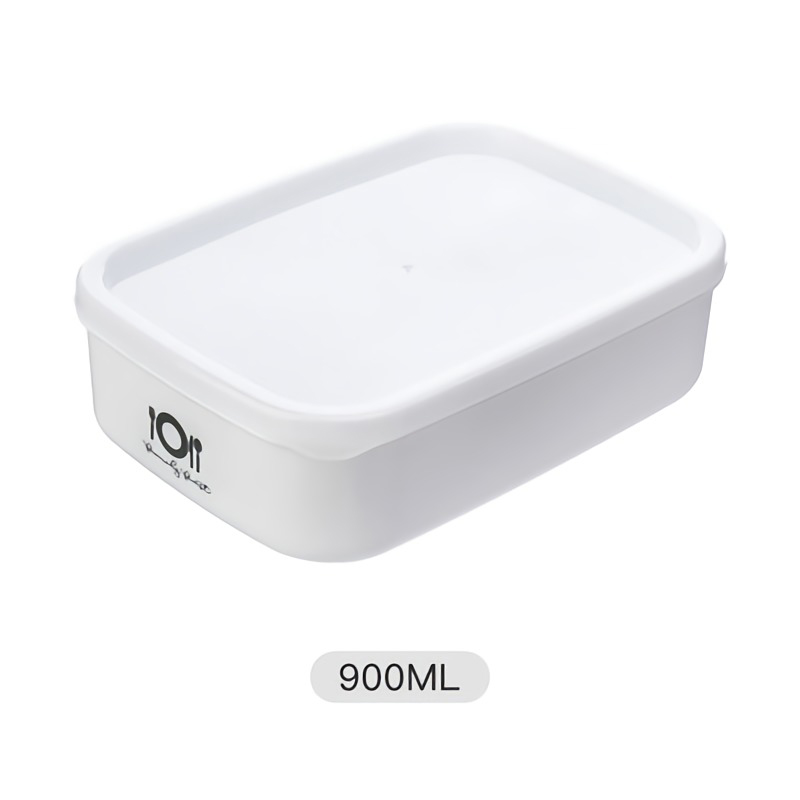 Plastic Sealed Fresh Box Refrigerator Food Fresh Bowl Microwave Heating Lunch Box Portable Bento Boxes Food Organizer Container: 900ML