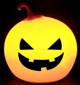 Unique Halloween Pumpkin Shape With 3 Different Lighting Modes Colorful Led lighting toy with 1200 mAh Li battery: White