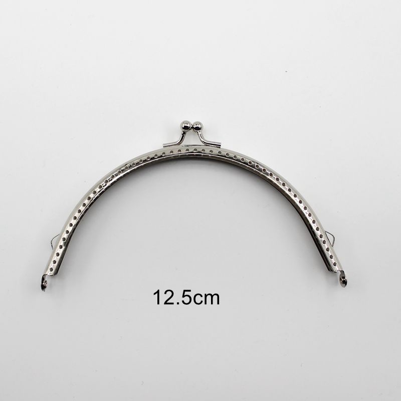 20 sztuk 6.5/8.5/10.5/12.5/15.5CM błyszczący srebrny podstawowe półkole torebka metalowa rama pocałunek blokada zapięcia DIY akcesoria robić toreb 5 rozmiar: 12.5CM