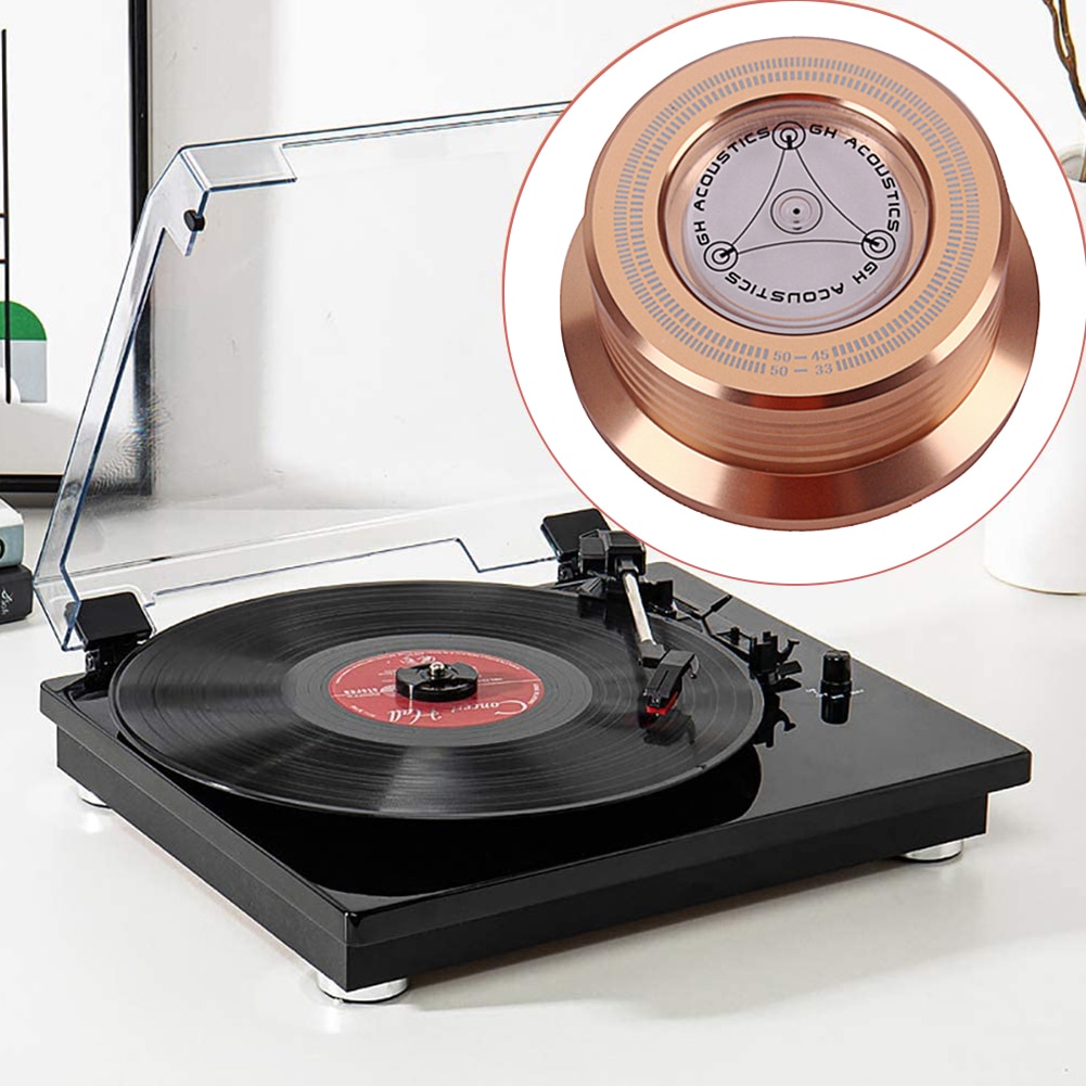 Universal 50Hz LP Vinyl Turntable Stabilizer Aluminum Record Player Weight Clamp for Music Lovers Playing Accessories