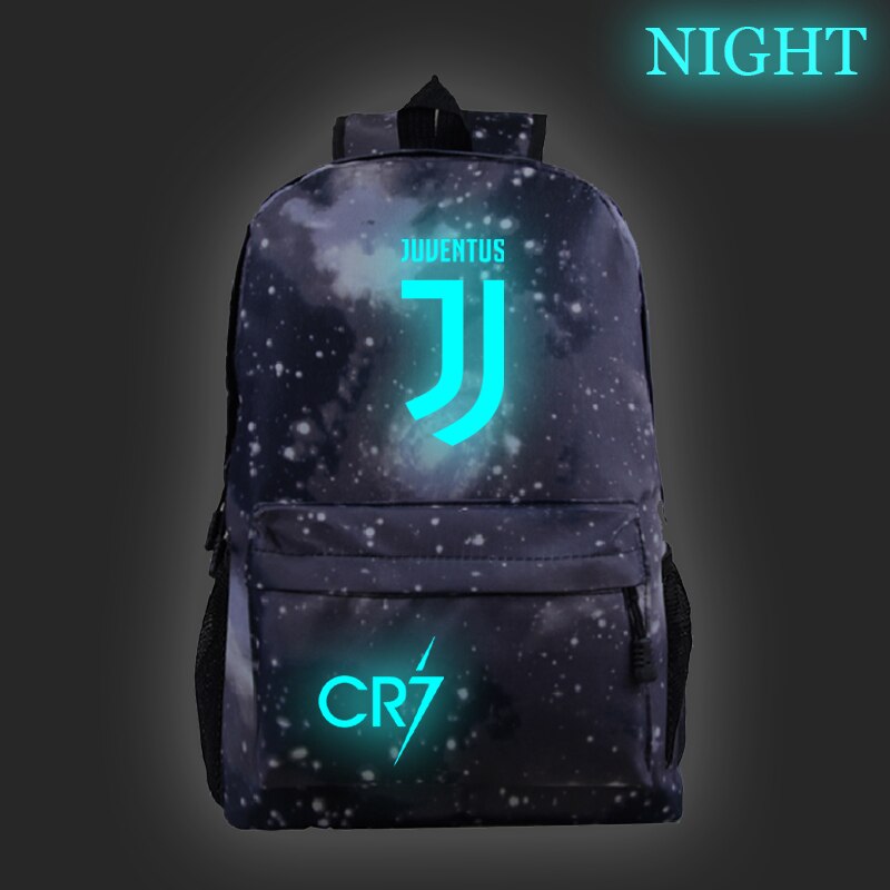 Cristiano Ronaldo CR7 Luminous Backpack Students Boys Girls Bags Schoolbag Teens Daily Rucksack for Kids Teens: 14