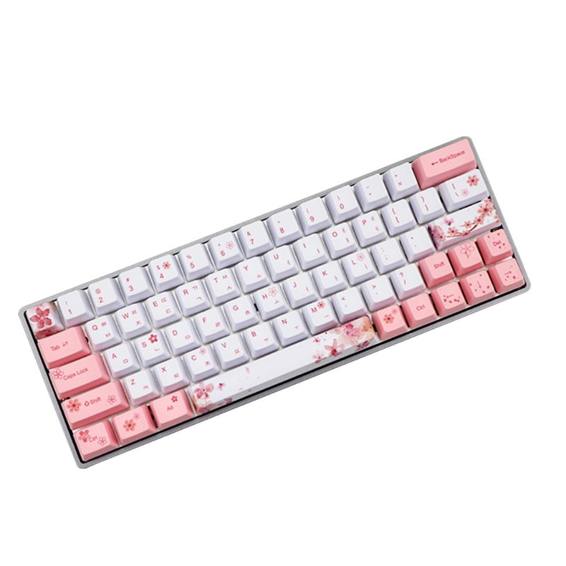 OEM PBT Cherry Blossom Keycap Keyboard Keycaps Dye-Sublimation Korean Japanese