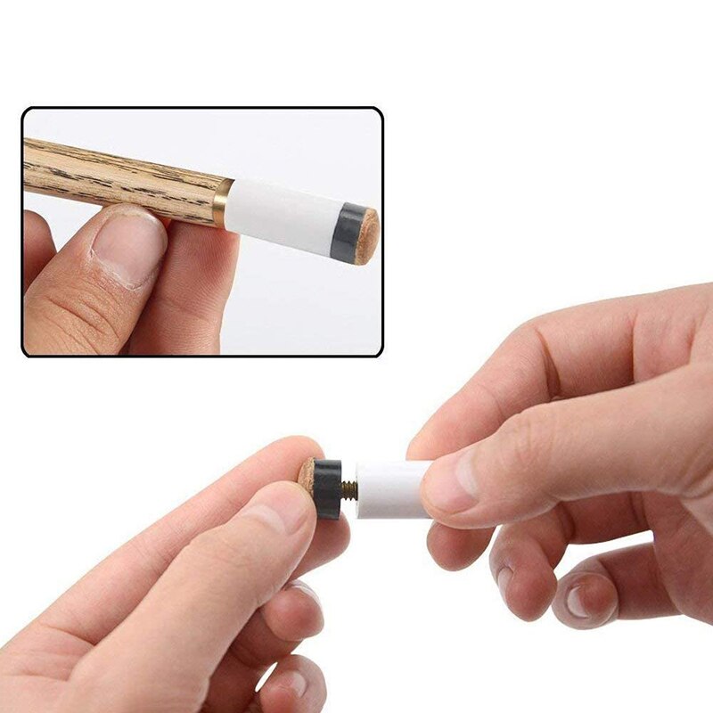 50Pcs Billiard Pool Cue Stick Screw-on Tips 13mm Billiard Cue Tips for Pool Cues and Snooker