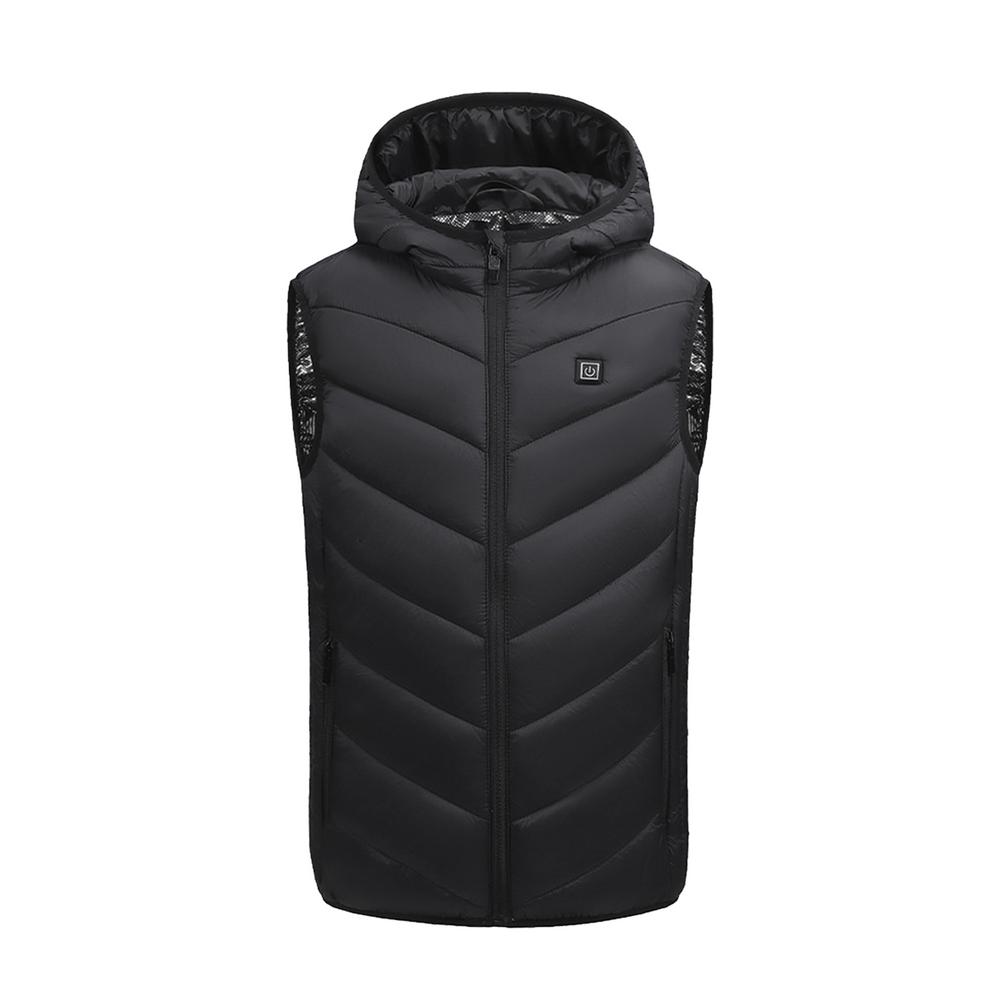 Kinderjas met verwarming voor de winter, verwarmingsvest met 10- zones en capuchon, lichtgewicht elektrisch verwarmd vest met usb-aansluiting voor kinderen, lichaamswarmer voor de winter.: M