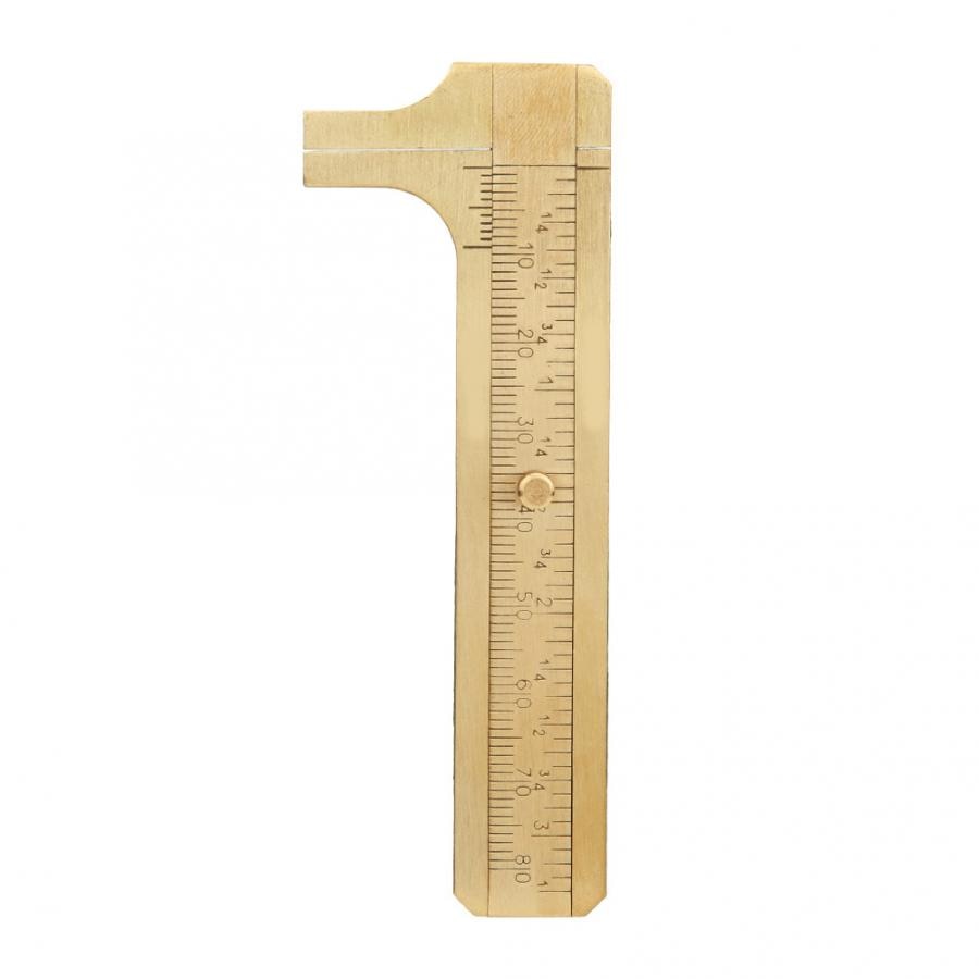 Double Scale Vernier Caliper Brass Jewelry Maker Measuring Ruler Authenticate Caliper Chemistry: 80mm