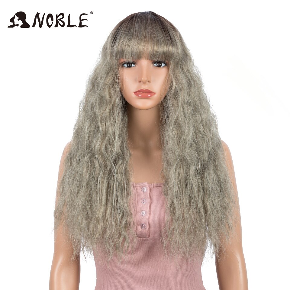 Noble Synthetische Pruik Met Pony Cosplay Pruik Lang Golvend Womens Pruik Gekleurde Pruik Ombre Blonde Pruiken Voor Vrouwen Synthetische Pruik: TT6-STREEL